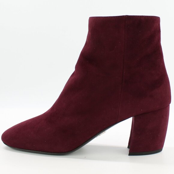 NEW Prada Suede Ankle Boots 36.5 | Work, Date Night & Elegant Fall Looks - Picture 7 of 16